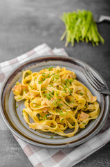 Creamy pasta with chicken