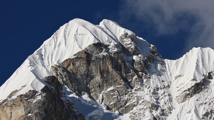 Peak of mount Lobuche East. View from Dzongla, Mount Everest National Park, Nepal.