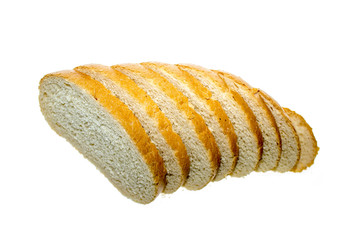 rye bread on a white background