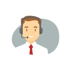 Customer service icon cartoon vector