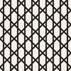 Naklejka premium Zigzag lines geometric seamless pattern.