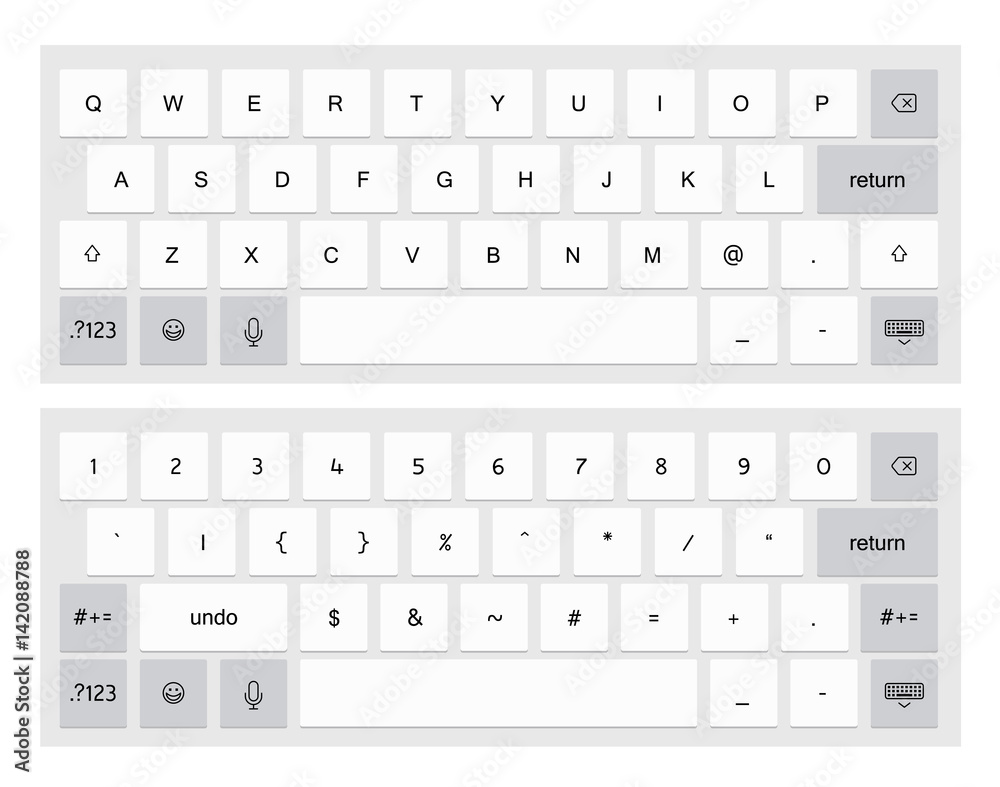 Aufkleber compact virtual keyboard vector illustration