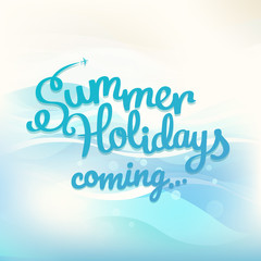 Fototapeta na wymiar Summer holidays concept. Vector illustration with logo