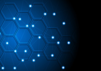 Business hexagons background texture vector illustration