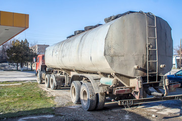 Obraz na płótnie Canvas Large asphalt for transporting bitumen