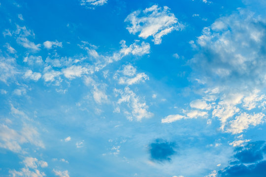 blue sky background with puffy with cloud