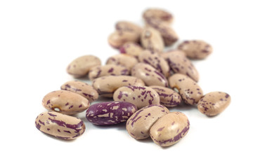 colorful beans isolated on white background
