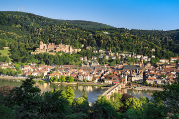 Fototapeta na wymiar Stadt Heidelberg am Neckar, Baden-Württemberg, Deutschland