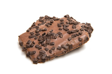 Cookies in chocolate isolated