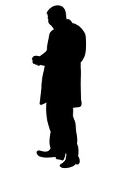 Vector, man, silhouette black