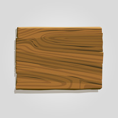 Vector Illustration of a Wooden Sign