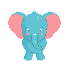 Vector Illustration of a Cute Little Elephant