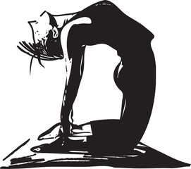 Yoga woman illustration