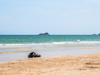 Nature sea and sand with copy space