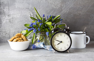 coffee Cookie breakfast  morning  Flowers spring
