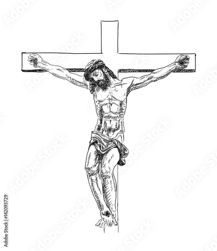 Jesus Christ The Son Of God In A Crown Of Thorns On His Head A