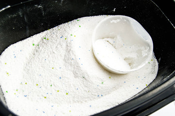 Laundry detergent, laundry detergent in detergent box

