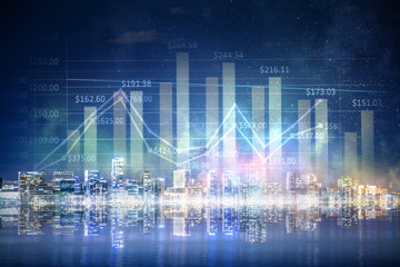 Fototapeta premium Modern business city background
