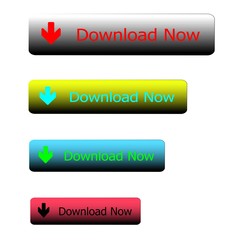 Web download button on white background