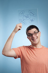 Creative geek portrait