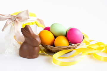 Easter eggs, rabbit