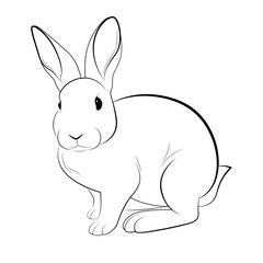 Fototapeta na wymiar Силуэт кролика, символ пасхи