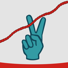 Han symbol of peace that cuts a rope