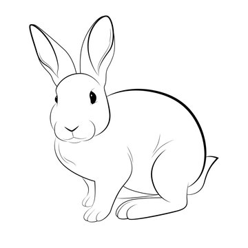 Силуэт кролика, символ пасхи