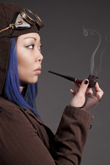 Obraz premium Azjatycki model steampunk