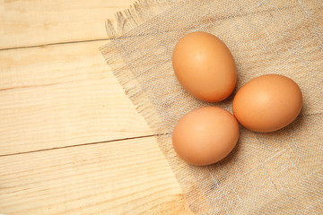 Fresh chicken brown eggs