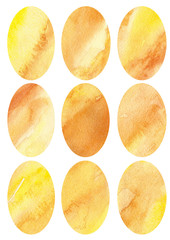 акварель овалы 