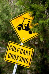 Golf Cart Crossing Sign