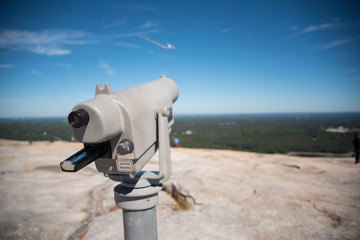 telescope landscape view from stone mountain 