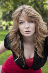 Naklejka premium Natural beautiful woman