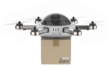 delivery drone flying
