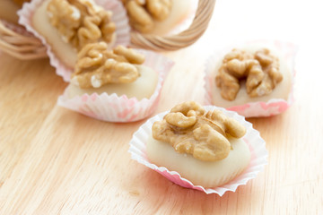 Walnuts with almond paste