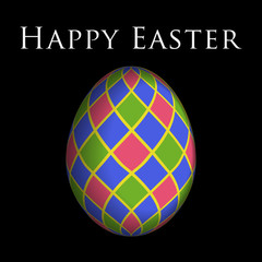 greeting card - colored Easter egg with text