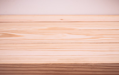 Wood table top with vintage color effected