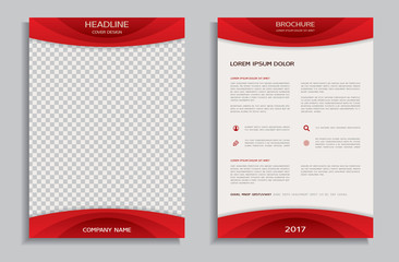 Red flyer design template