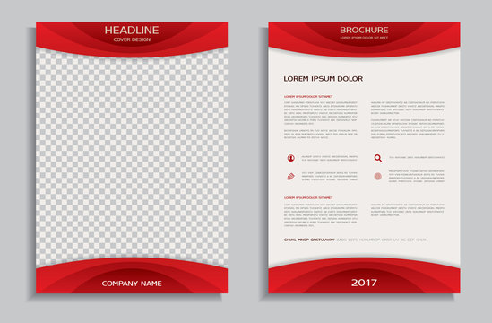 Red flyer design template