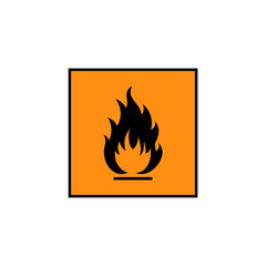 Flammable sign icon