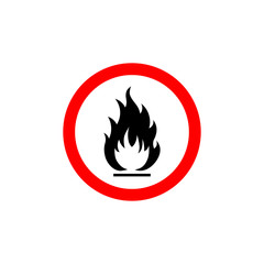 Flammable sign icon