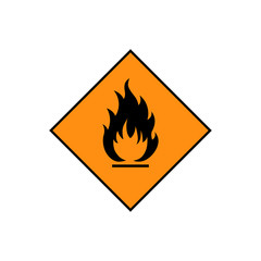 Flammable sign icon