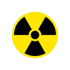 Fototapeta premium Radiation hazard sign symbol