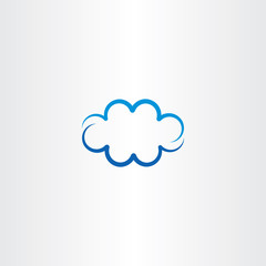 blue cloud vector icon symbol design element sign