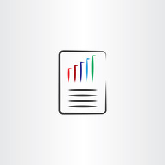 file chart paper document icon vector