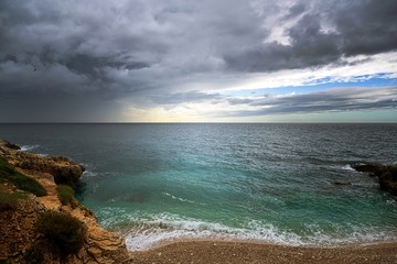 Beautiful landscape with sea and clouds