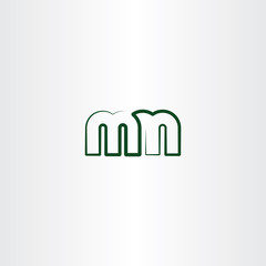 letter m and n line logo vector icon