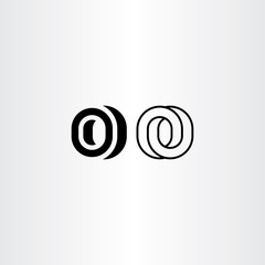 letter o black icon logo elements