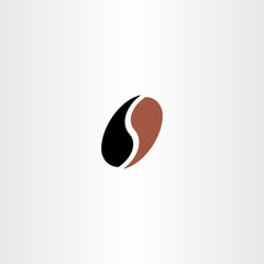 letter s coffee bean logo icon